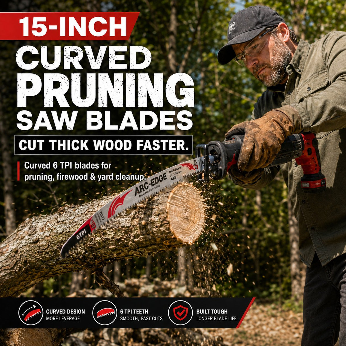 15-Inch Curved Pruning Saw Blades