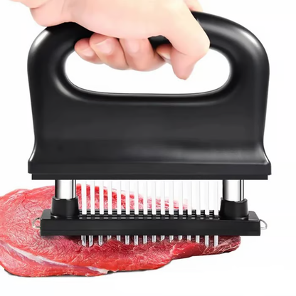 Meat Tenderizer with 48 Stainless Steel Blades – Tenderizing Steak, Chicken, Beef, Fish, and Pork