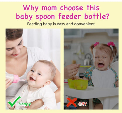 BaBy Spoon Feeder Bottle-BPA FREE