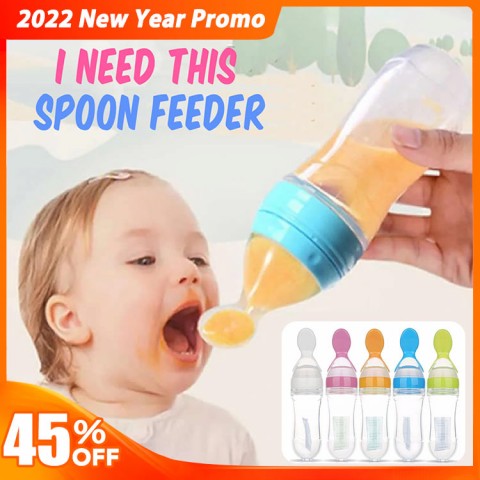 BaBy Spoon Feeder Bottle-BPA FREE