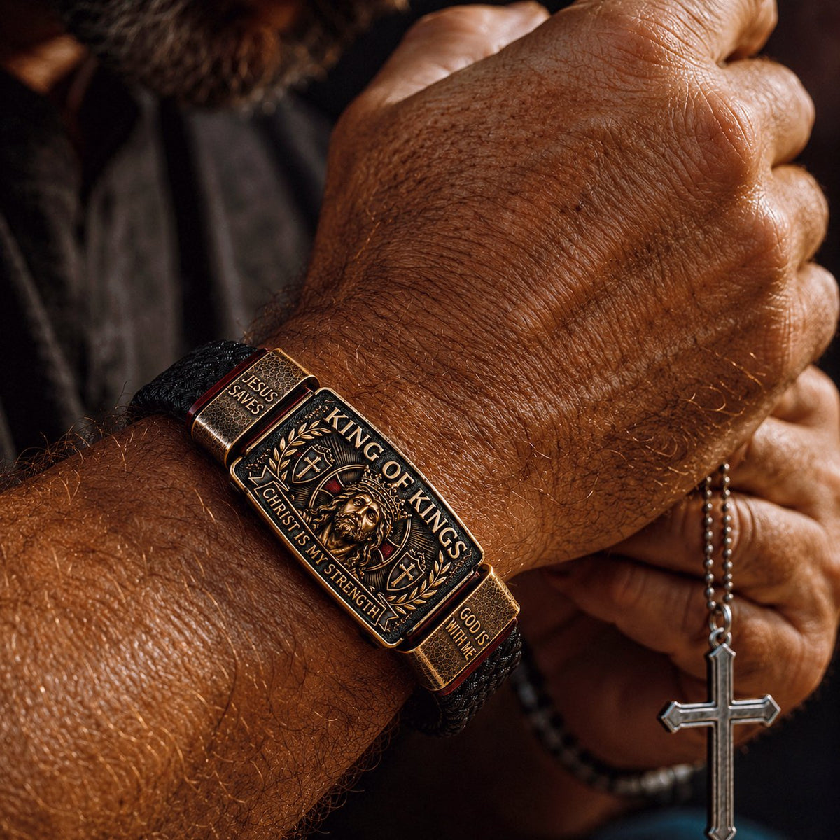 King of Kings Faith Bracelet – Adjustable Christian Wristband Gift