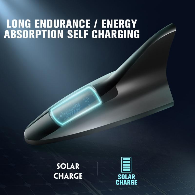 🔥SPECIAL OFFER 50% OFF🔥Solar-powered shark fin car antenna with LED light