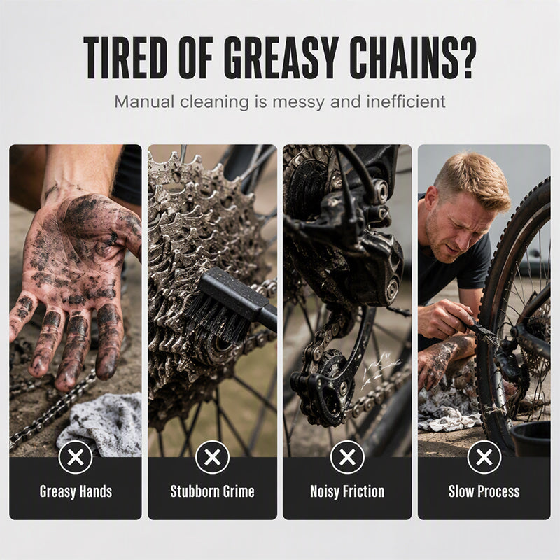 🚴 50% OFF!🔥 Deep-Cleaning Chain Cleaner – 74 brushes, professional-grade clean & fast – Ideal for MTB, road bikes & e-bikes 🔧